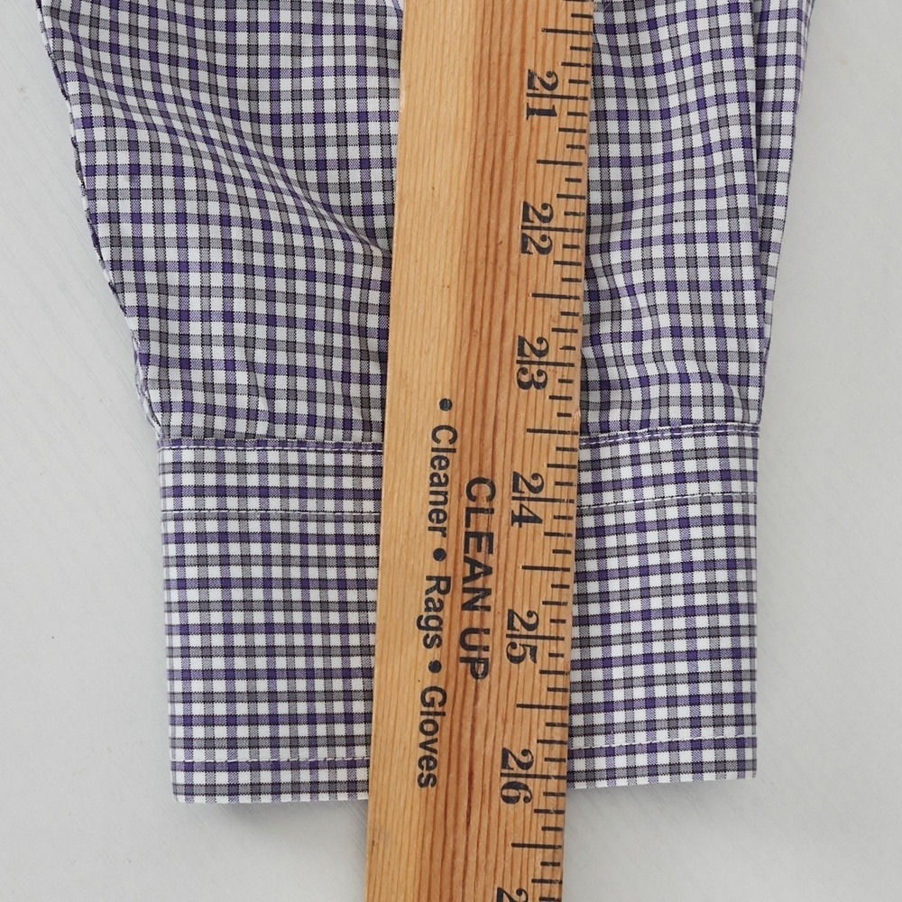 JOS A BANK Traveler's Collection Tailored Fit XL black/grey/white Gingham Button - Picture 11 of 11